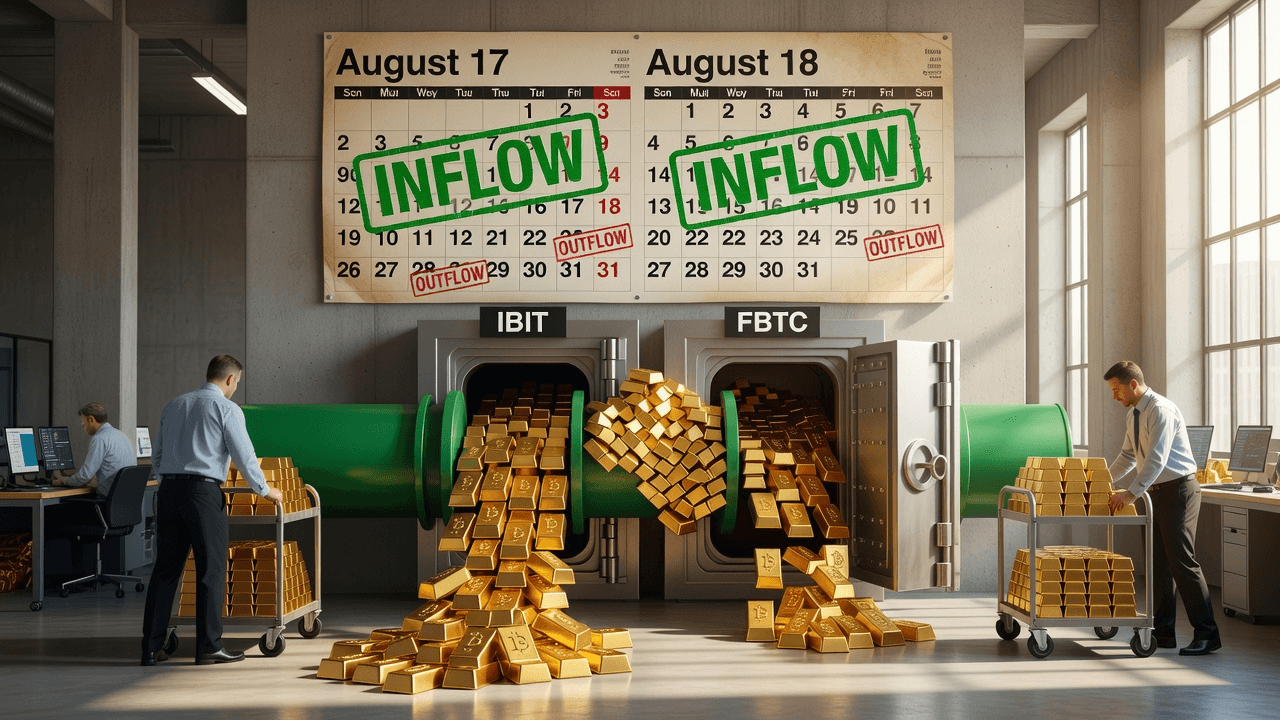 Green creation stamps on 17 and 18 August after the mid-month bleed