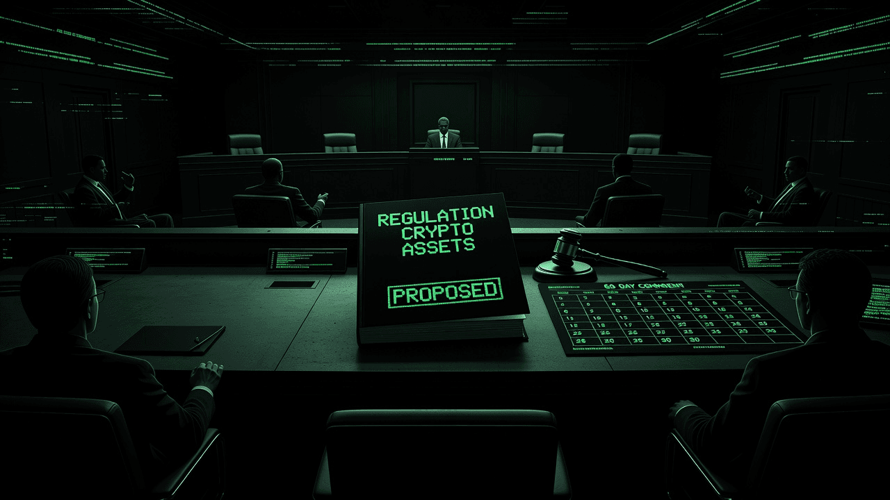 SEC hearing room, Regulation Crypto Assets binder proposed