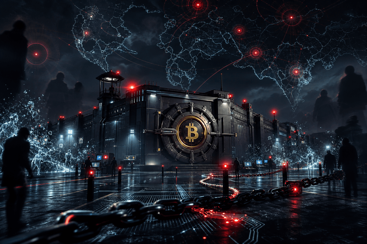 Compliance, theft, and geopolitical risk overhanging institutional crypto activity.