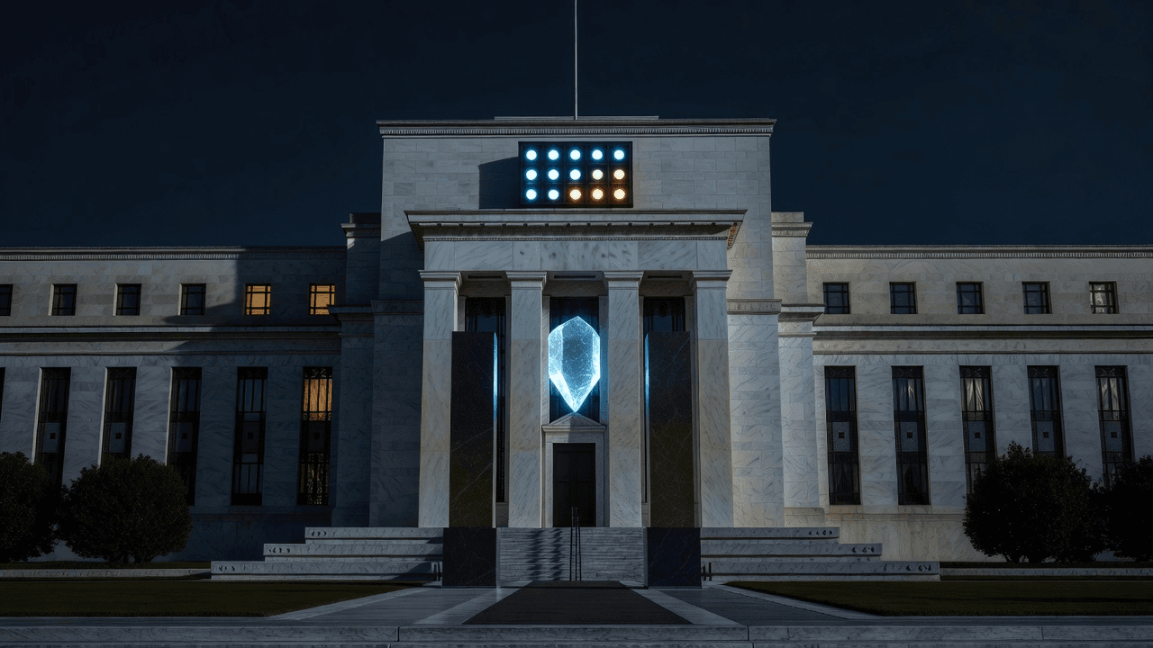 Fed holds 3.50-3.75% in a 9-3 vote with three hike dissents.
